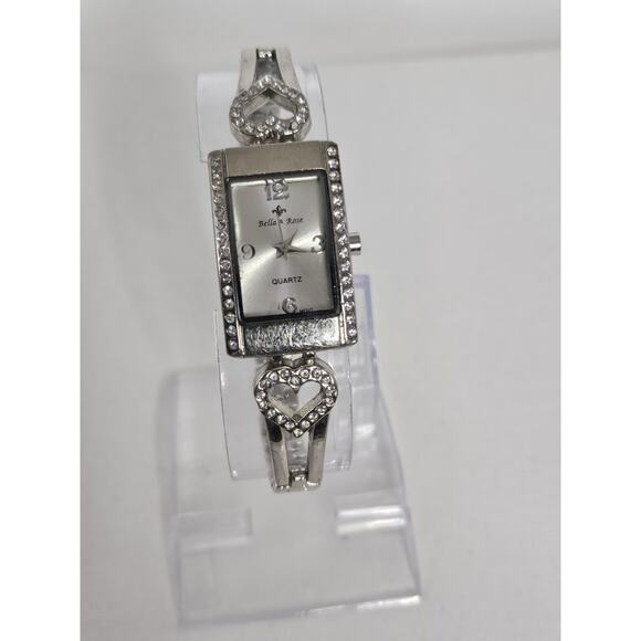 Gorgeous Bella & Rosa Ladies Crystal Hearts Quartz Watch New Battery Runs Great main image 16